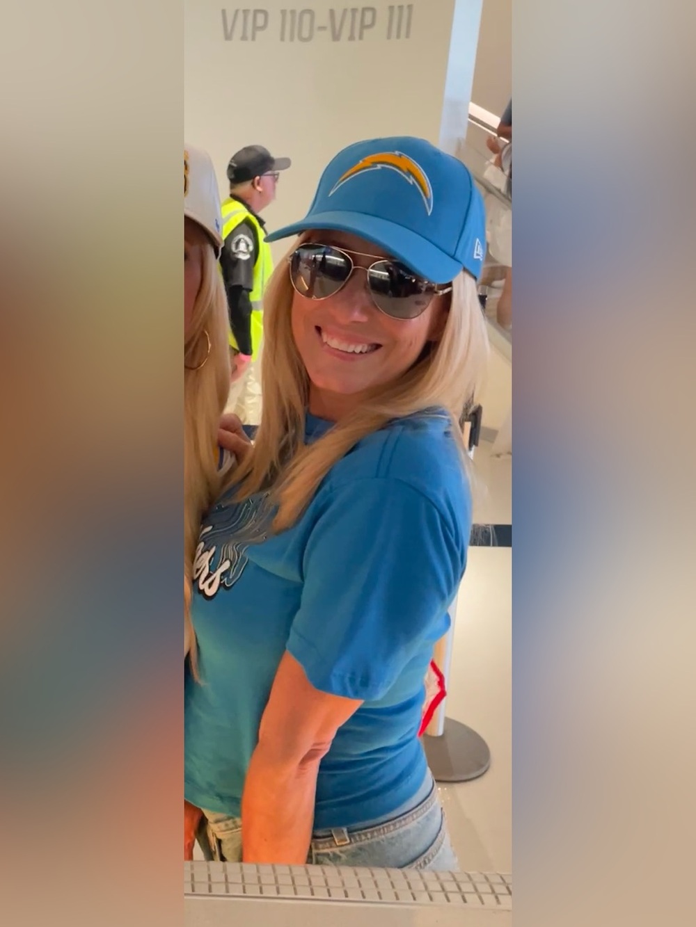 Official Los Angeles Chargers Girls or Women Cropped Tee | Blue and Yellow - Picture 5 of 14
